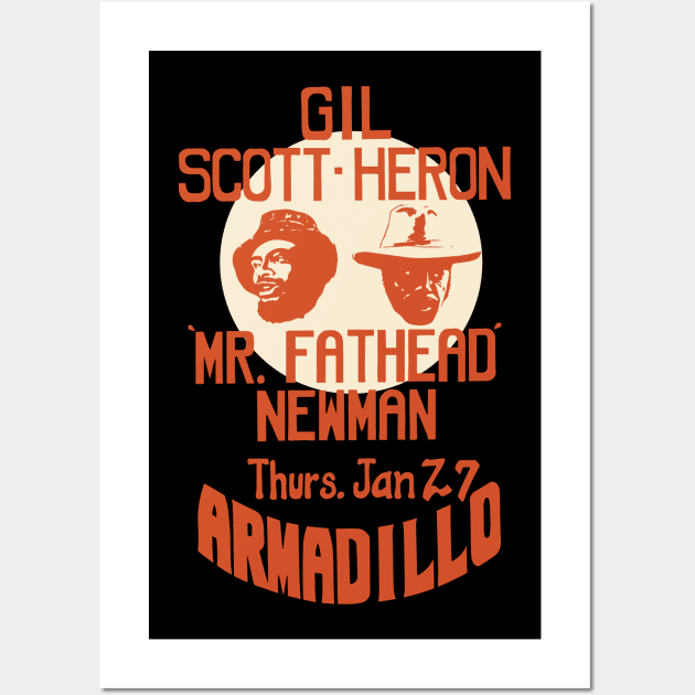 Gil Scott-Heron and Mr. Fathead Newmann at Armadillo - Funk Wall Art by Boogosh